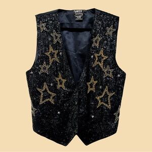 Vintage Sequin Star Vest